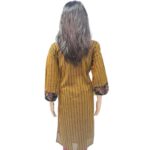 Sambalpuri Kurti Black and Yellow Striped Leaf Design | Odisha Handicrafts .COM