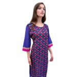 Sambalpuri Kurti Blue and Pink Buti Design Blue Hand | OdishaHandicrafts.COM