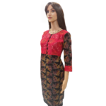 Sambalpuri Kurti Black and Red Leaf Design | Odisha Handicrafts .COM