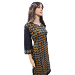 Sambalpuri Kurti Brown and Black Motif Design | Odisha Handicrafts .COM